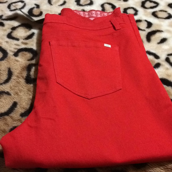 DG2 Red Capri Jeans 16P - Picture 2 of 8